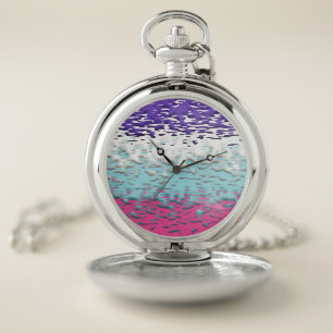 Funky Trippy Ripply Groovy Multisexual Pride Flag Pocket Watch