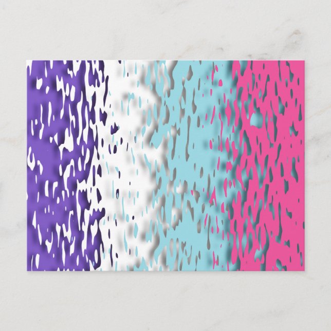 Funky Trippy Ripply Groovy Multisexual Pride Flag Postcard (Front)