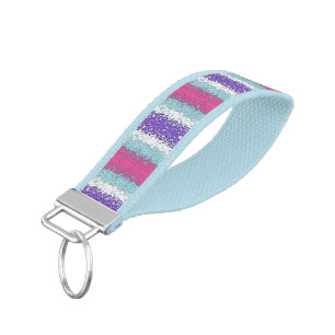 Funky Trippy Ripply Groovy Multisexual Pride Flag Wrist Keychain