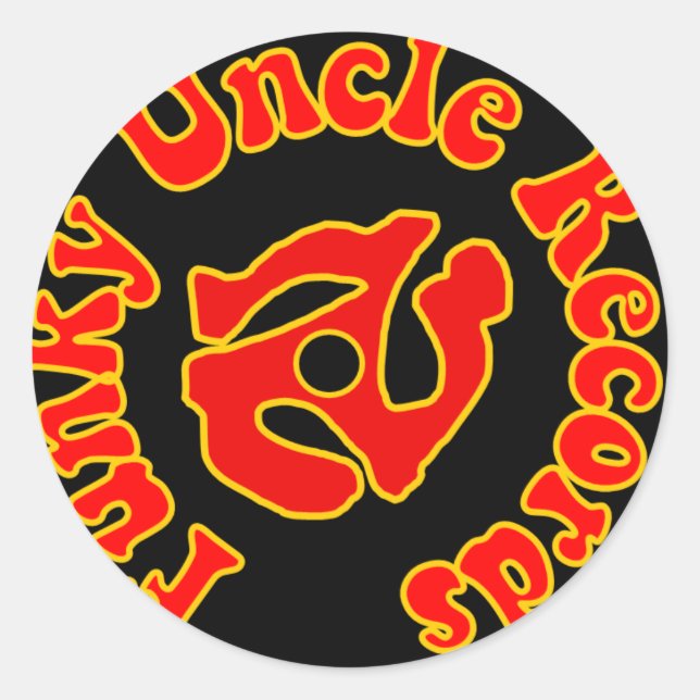Funky Uncle Records logo sticker (Front)
