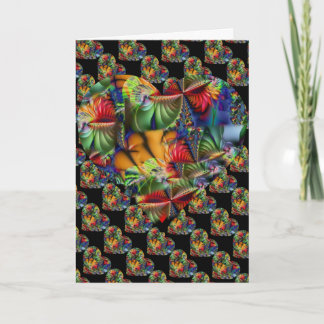 funky valentine card, multi colored holiday card