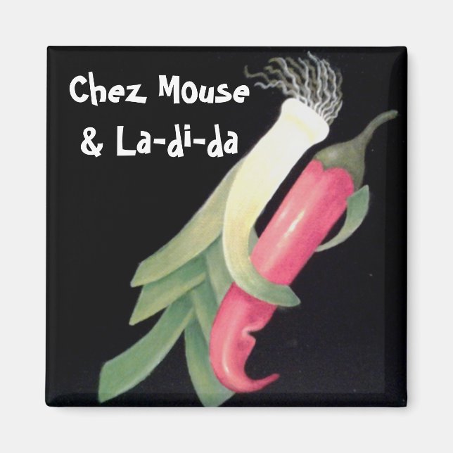 Funky Veggie Personalized Magnet (Front)