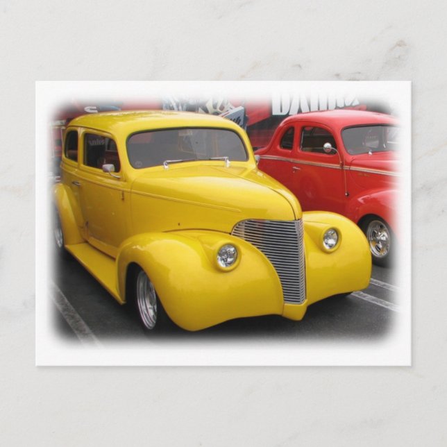 Funky Vintage Car Postcard! Postcard (Front)