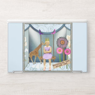 Funky Vintage Kid Altered Art Collage HP Laptop Skin