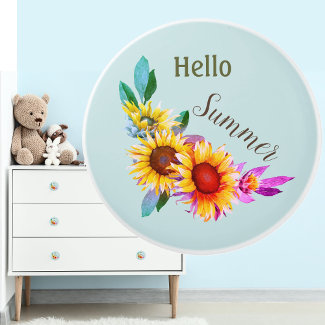 Funky Watercolor Sunflowers with Hello Summer 