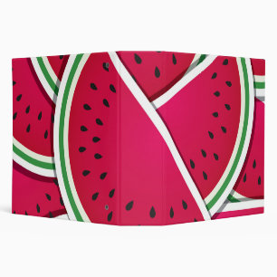 Funky watermelon wedges 3 ring binder