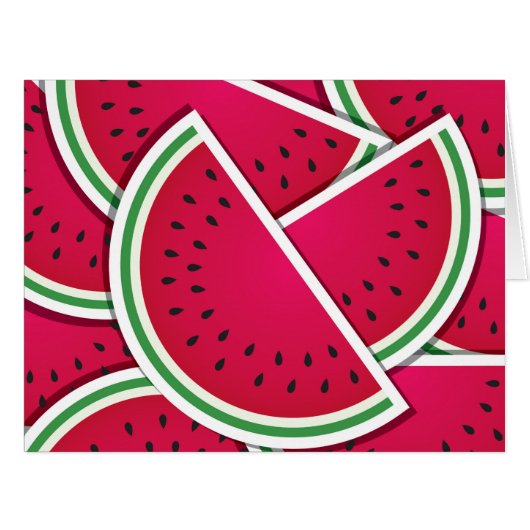 Funky watermelon wedges cards (Front Horizontal)