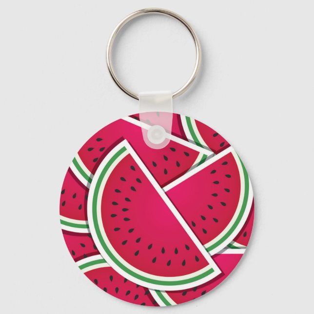 Funky watermelon wedges keychain (Front)