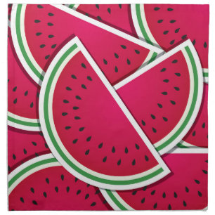 Funky watermelon wedges napkin