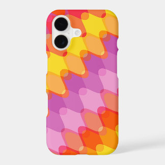 Funky Waves Red Pink Purple Retro Mod Art Pattern iPhone 17 Case