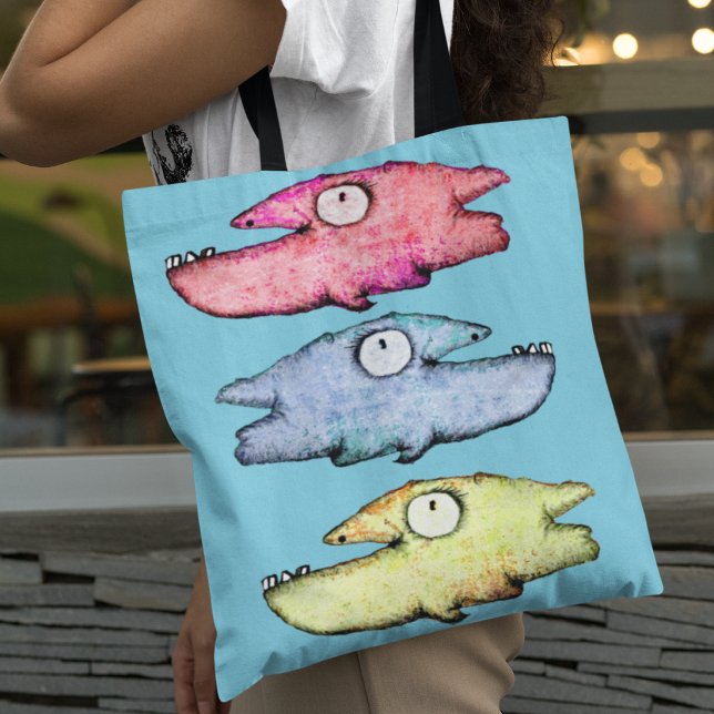 Funky Whimsical fish  Tote Bag (Creator Uploaded)