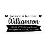 Funky Whimsical Wedding Bride and Groom Address Self-inking Stamp