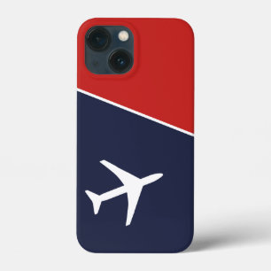 Funky White Plane Airplane Pilot Aviation iPhone 13 Mini Case