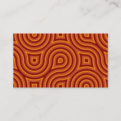 Funky Wild Circle Seamless Pattern Orange Business Card Templates