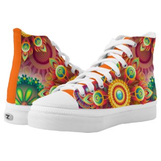 Funky Wild Fantasy High Top Kicks Printed Sneaker Printed Shoes