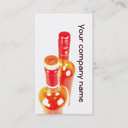 Customizable funky wine bottles business card template