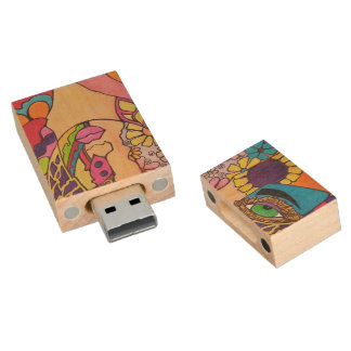 Funky wooden USB Wood Flash Drive