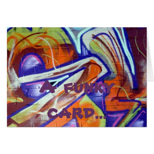 funky world graffiti designs and slogans cards (Front Horizontal)