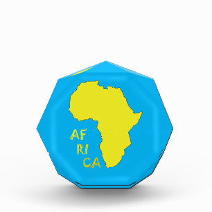 Funky Yellow Africa Map Award