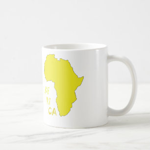 Funky Yellow Africa Map Coffee Mug