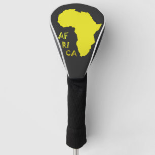 Funky Yellow Africa Map Continent Golf Head Cover