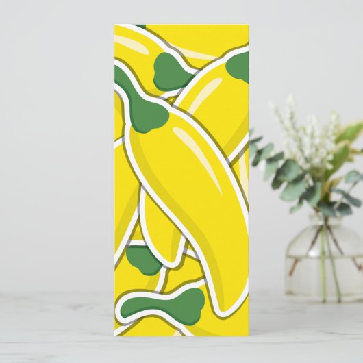 Funky yellow chilli peppers (Standing Front)