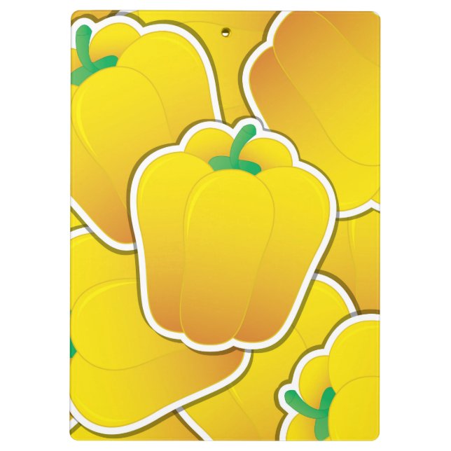 Funky yellow pepper clipboard (Back)