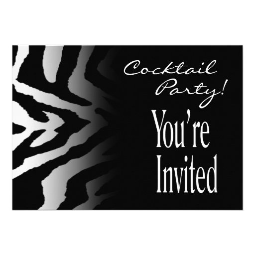 Black And White Cocktail Party Invitations 8
