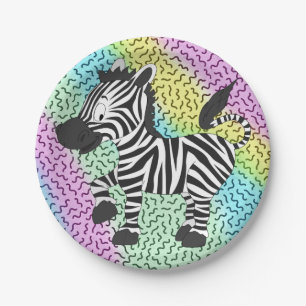 Funky Zebra Paper Plates
