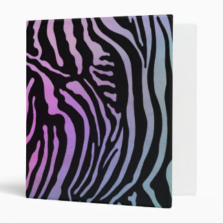 Funky Zebra Pastel Rainbow Binder