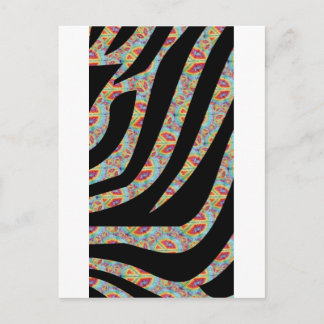 Funky Zebra Postcard