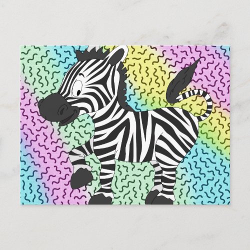 Funky Zebra Postcard