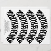 Funky Zebra Print Cupcake Wrappers (Front/Back)