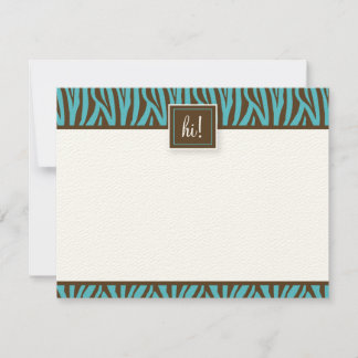 Funky Zebra Print Flat Note Cards (GGs)