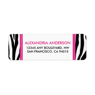 Zebra Print Return Address Labels | Zazzle