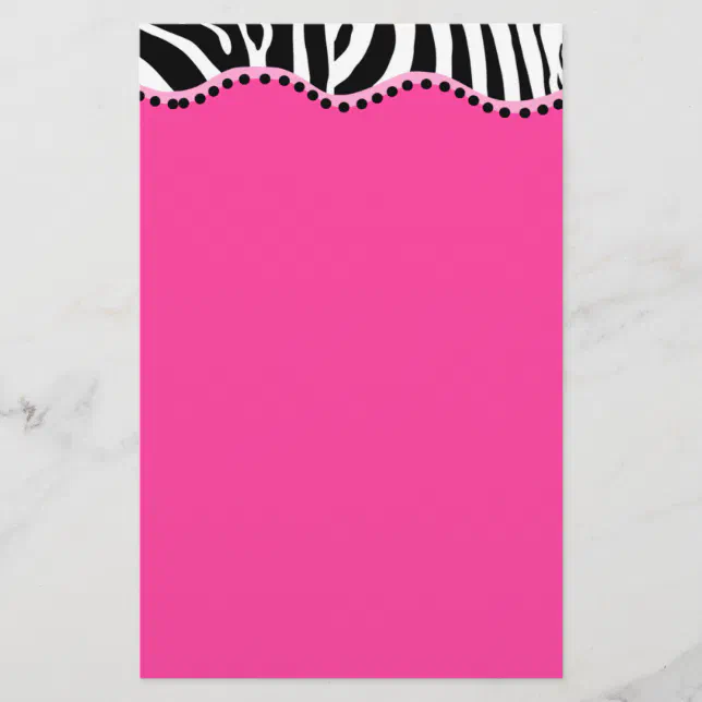Funky Zebra Stationery Zazzle