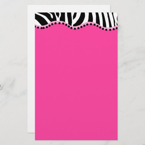 Funky Zebra Stationery Zazzle