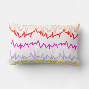 Funky Zig Zag Line Pattern Pillow Cushion