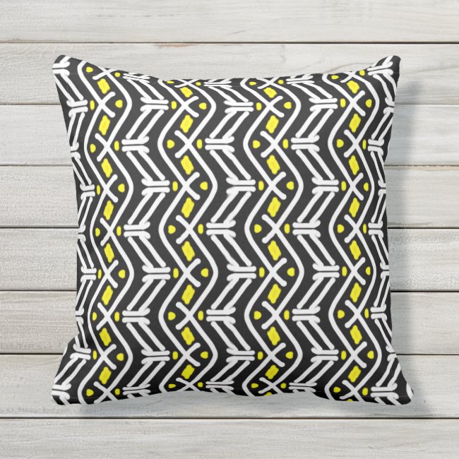 Funky Zigzag Chevron Pattern in Yellow and White