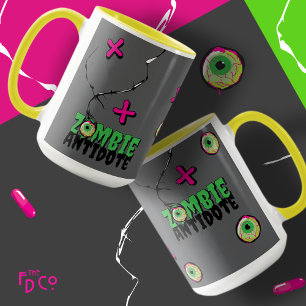 Funky Zombie Antidote XOXO For The Love Of Coffee  Mug