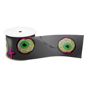 Funky Zombie XOXO! Ghoulishly Fun Hugs & Kisses Satin Ribbon
