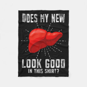Funn My New Liver Liver Transplant Fleece Blanket