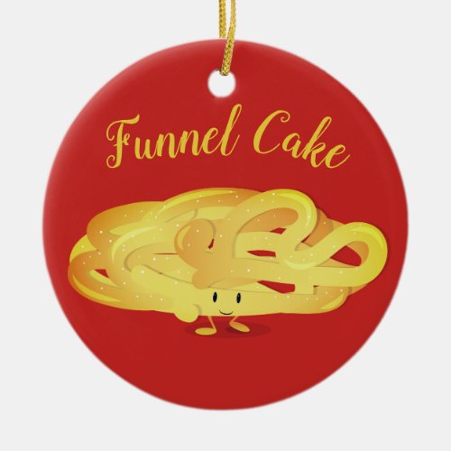 Funnel Cake smiling character  Ornament