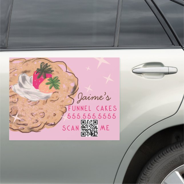 Funnel Cakes Food Truck Baker Business    Car Magnet (In Situ)
