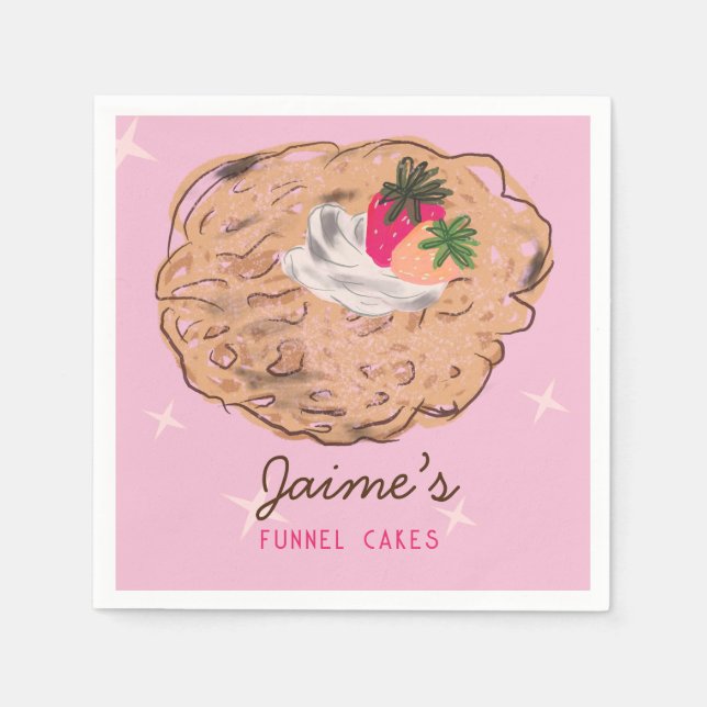 Funnel Cakes Food Truck Baker Business Napkins (Front)