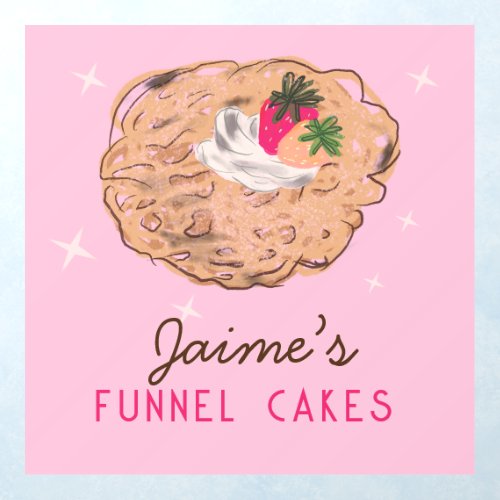 Funnel Cakes Food Truck Baker Business   Wall Decal