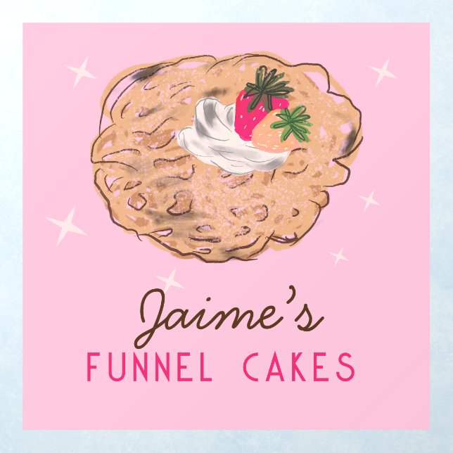 Funnel Cakes Food Truck Baker Business   Wall Decal (Insitu 1)