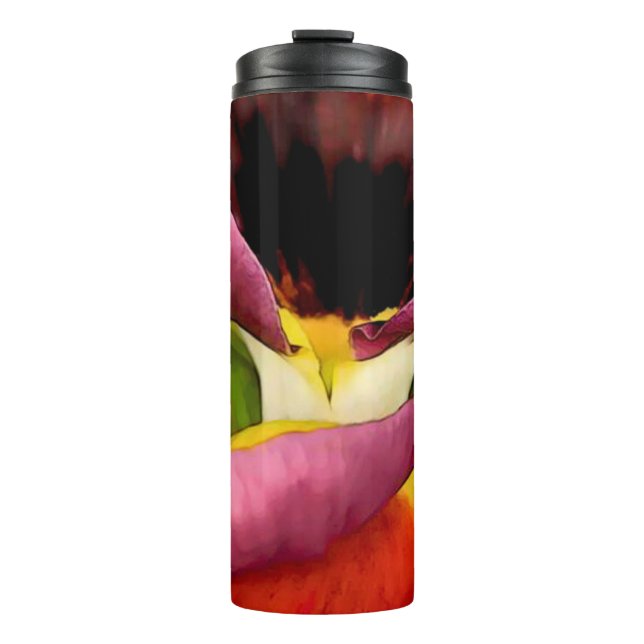 Funneling Pansy Thermal Tumbler (Front)