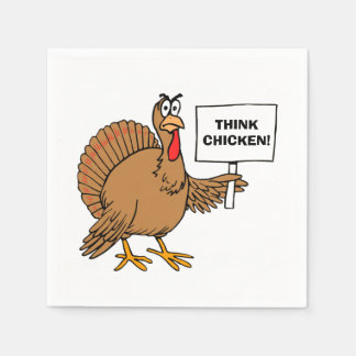 Funniest Christmas Turkey Joke Think Chicken Napkins