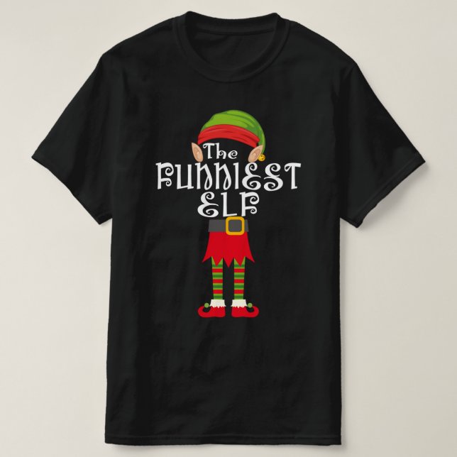 funniest elf family matching christmas T-Shirt (Design Front)